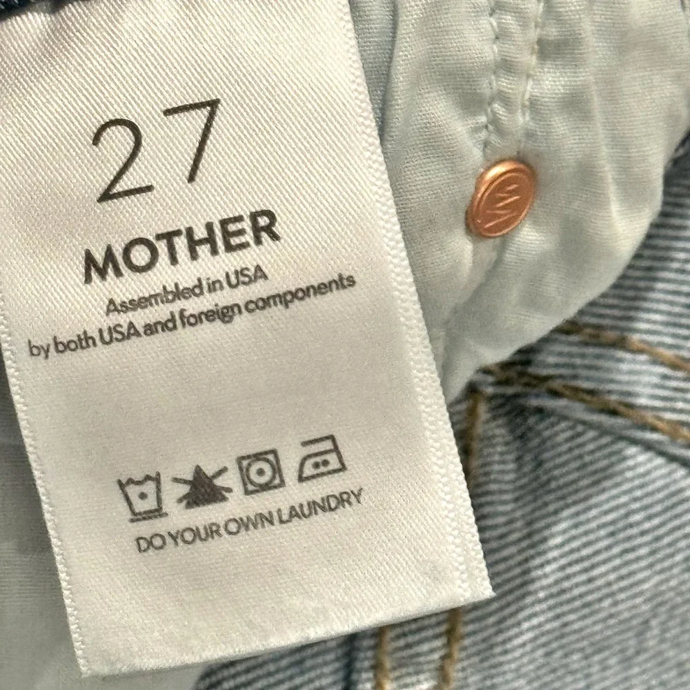 Mother The Undercover Cargo Sneak Jeans Opposites Attract Blue Size 28 NWT